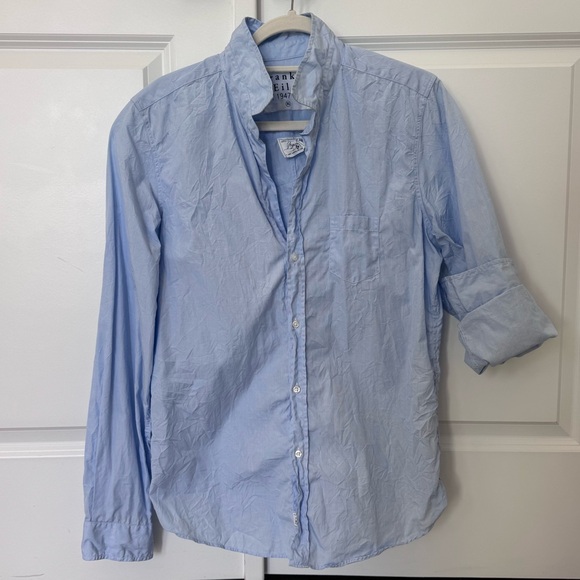Frank & Eileen Barry crinkle in light blue (XL FITS LIKE A L) NWOT - Picture 5 of 5